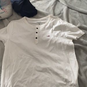 Plain White Button down tee